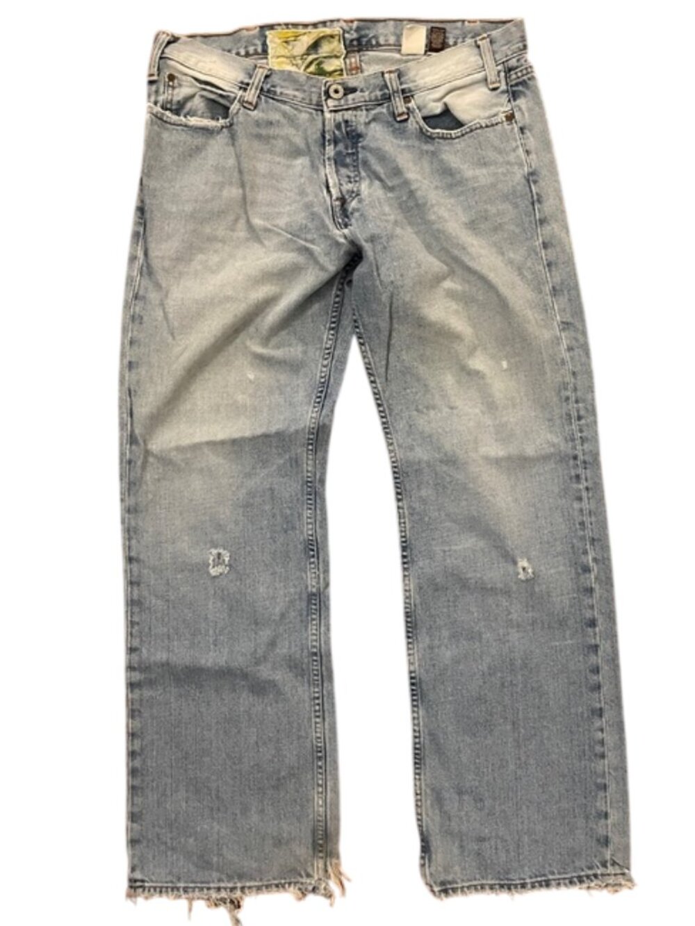 Vintage Y2K Hollister Mens 34x34 Low Rise Bootcut Jeans Light Wash Button Fly